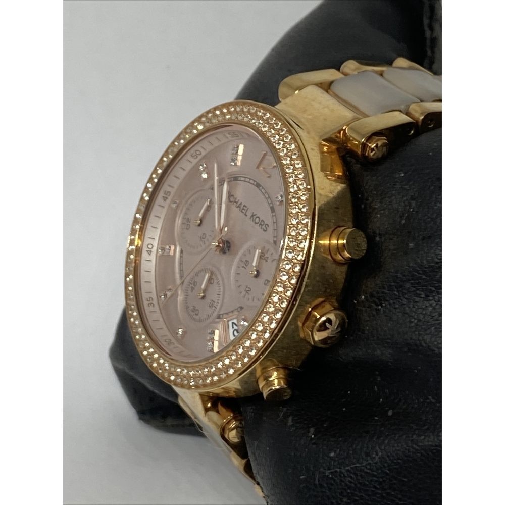 Michael Kors Parker MK5896 Womens Stainless Steel Analog Dial Quartz Watch XWO3 - Picture 4 of 12